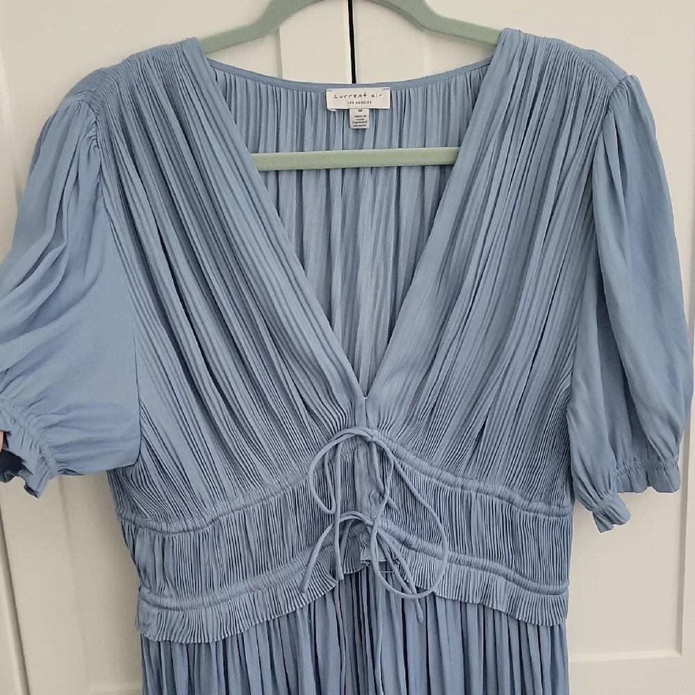 Current Air Light Blue Pleated Maxi Dress - Picture 4 of 4